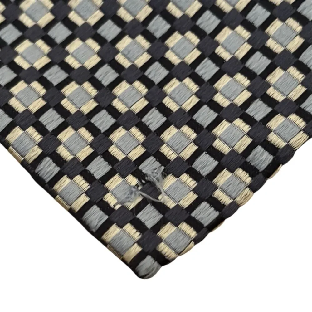 Gianfranco Ferre Silk Tie Blue Silver Geometric Square Pattern Made in Italy